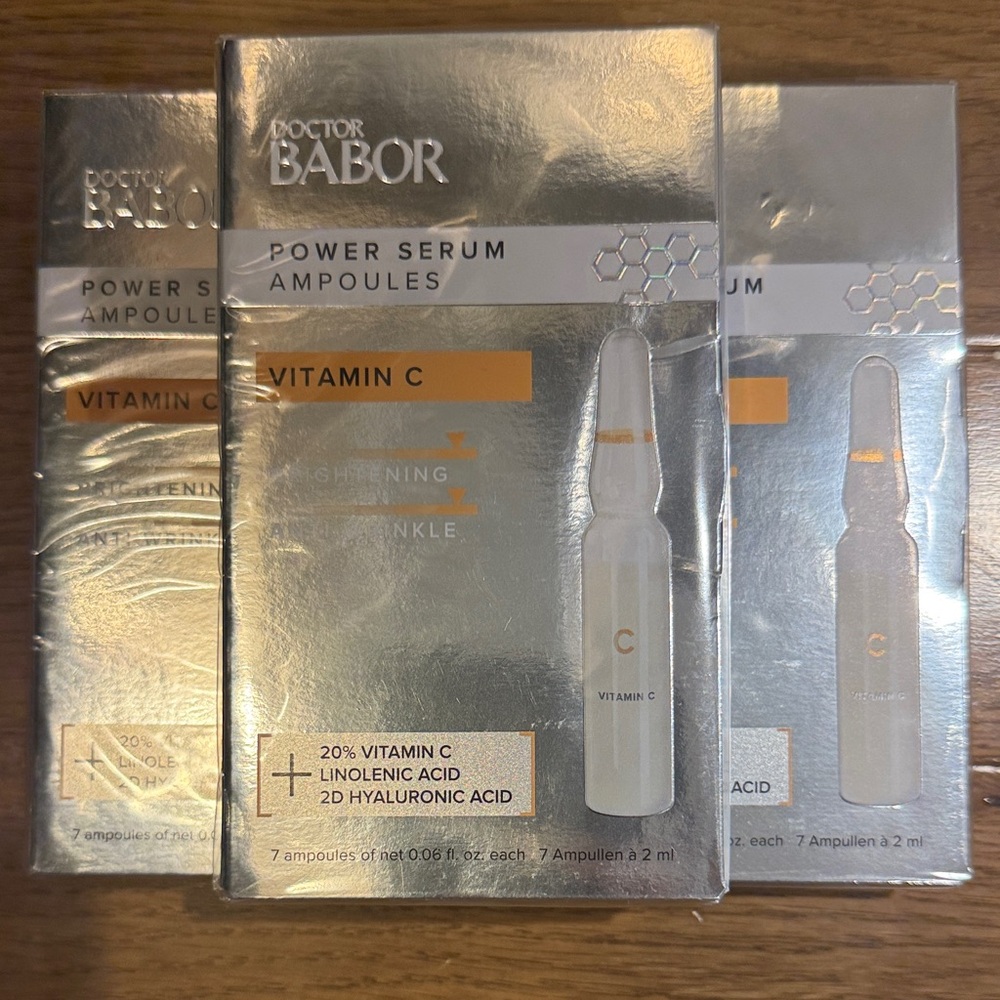 Bundle of 3 Sealed Boxes of Dr Babor Power Serum Ampoules Vitamin C 21 Ampoules